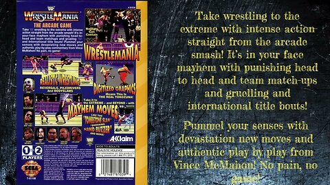 WWF WrestleMania Back Cover to AI Art