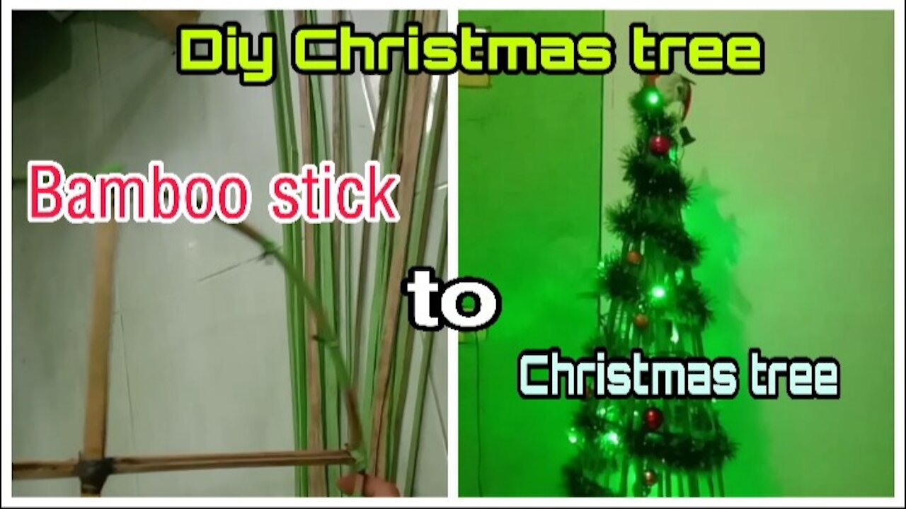 How to make Christmas tree | bamboo stick to beautiful Christmas tree