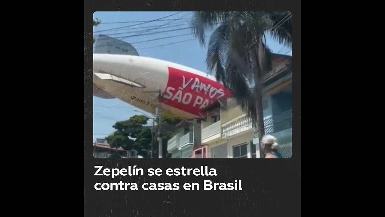 Un dirigible publicitario se estrella contra viviendas en Brasil