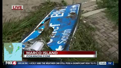 A look at some storm damage on Marco Island after Hurricane Irma