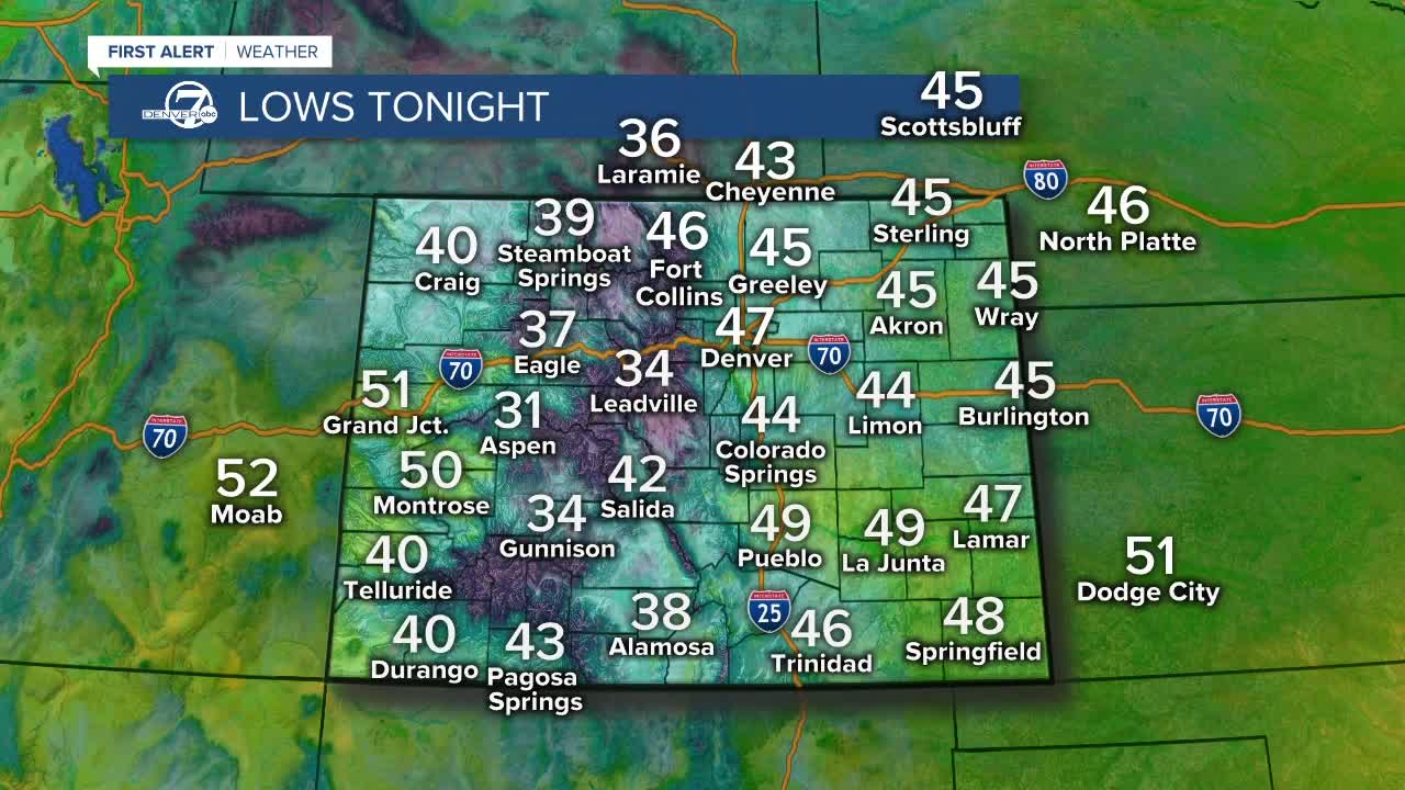 Saturday evening forecast