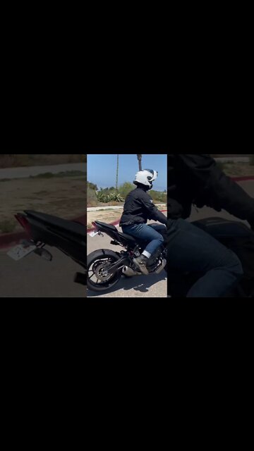 Motorcycle Stoppie With ABS On