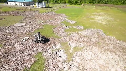 Buddy working hard to fix our destroyed Heli and Control line field at WPMPA, Odessa Florida.