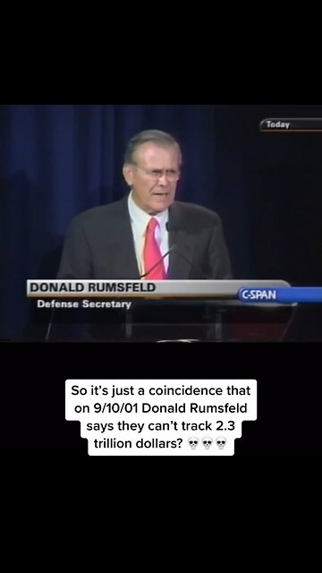 Pentagon Announced Lost $2.3 TRILLION Day Before 9/11