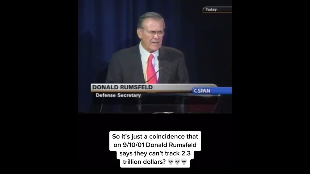 Pentagon Announced Lost $2.3 TRILLION Day Before 9/11