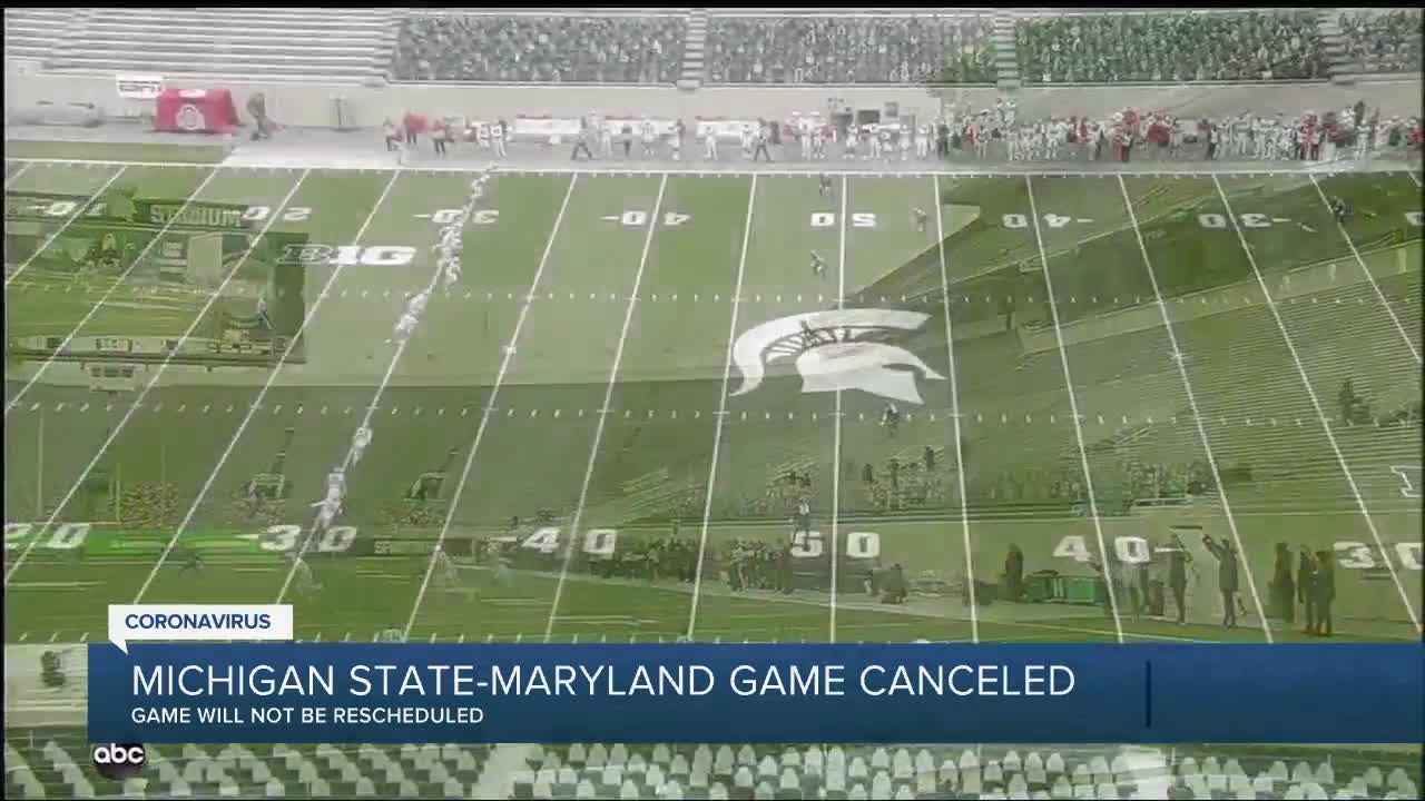 Michigan State's game vs. Maryland canceled