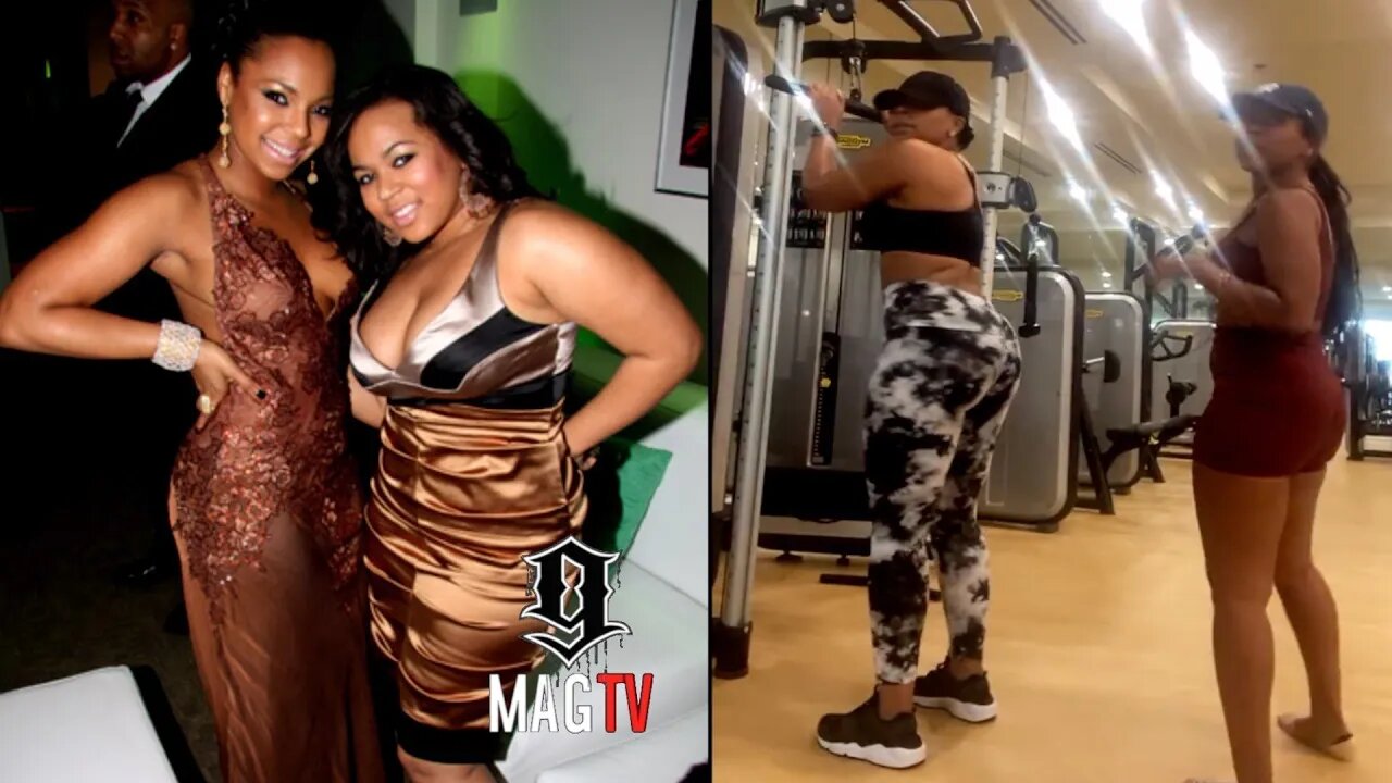 Ashanti's Sister Kenashia Shows Off Her Natural Body Weight Loss Workout! 🏋🏾♀️
