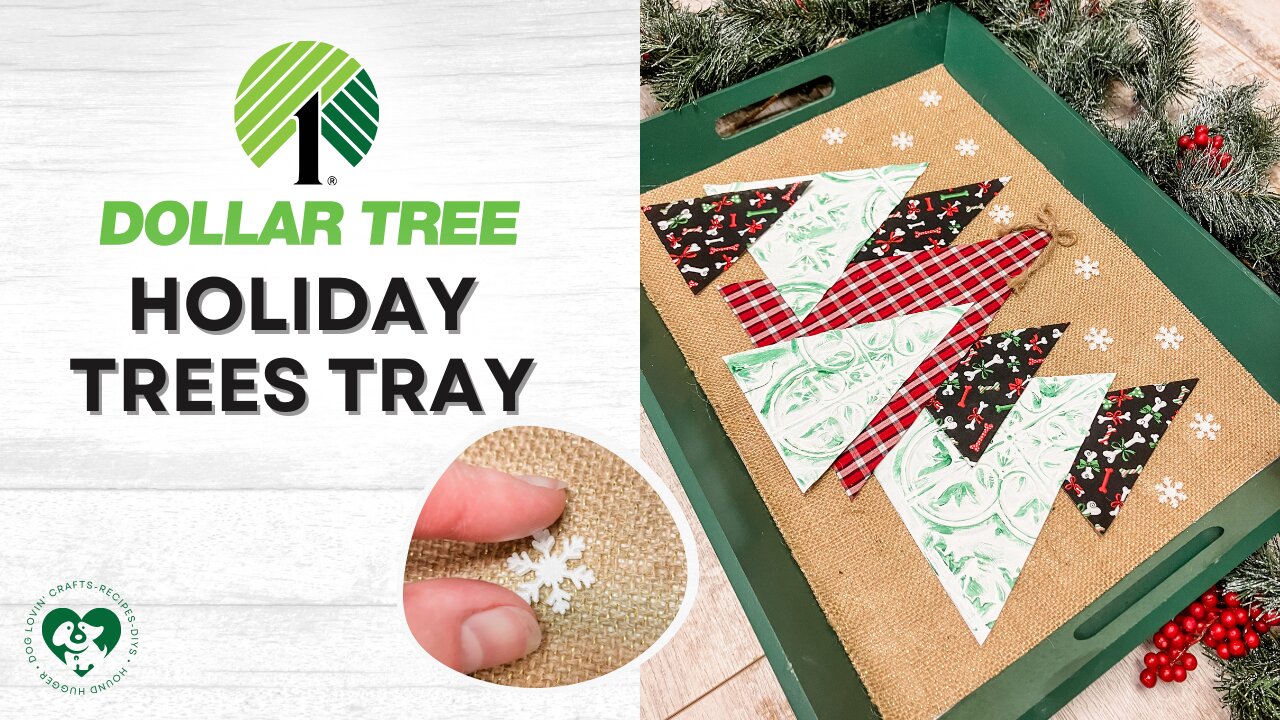 Dollar Tree DIY Fabric Trees Farmhouse Tray