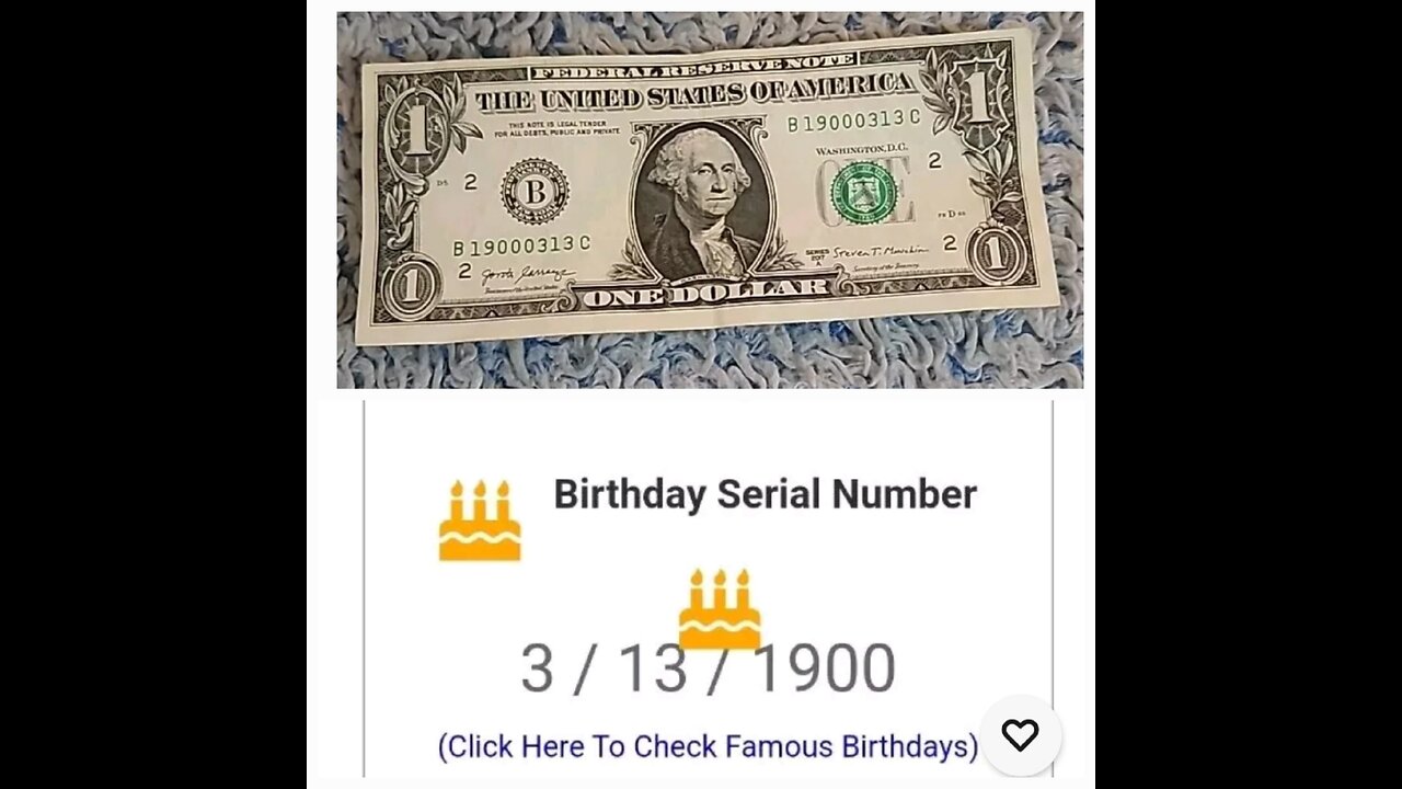 Fancy Dollar notes. Birthday notes