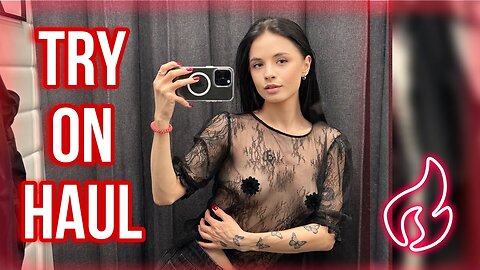 [4K] Transparent Outfits In Dressing Room | Try on Haul with Karina