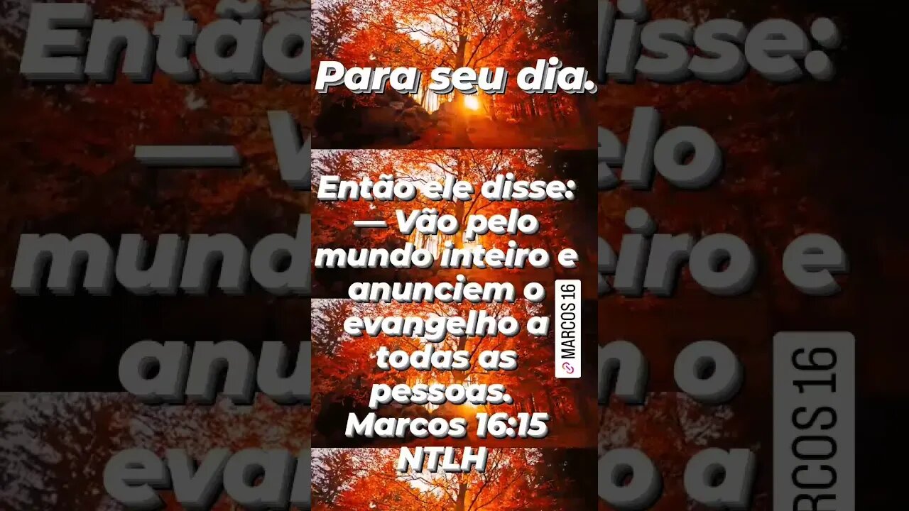 Bom dia. Inscreva-se em nosso canal e seja abençoado (a).