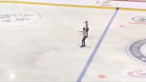 *Scary Fall - Please Beware* - Ashley CAIN / Timothy LEDUC, GOLDEN SPIN ZAGREB PAIRS FS Dec. 95 11