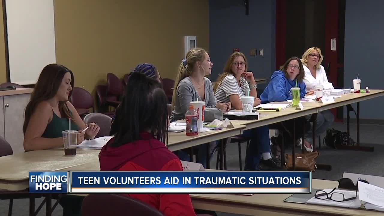 Teenagers aid in traumatic situations