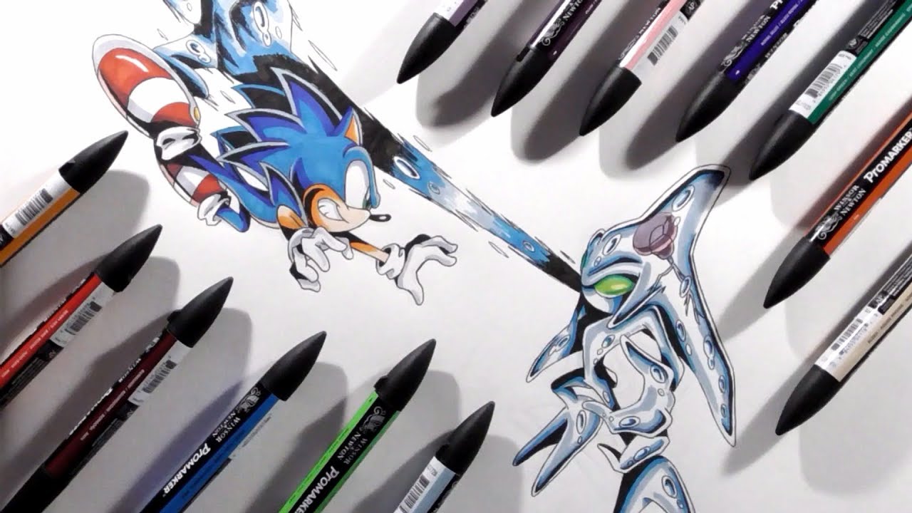 Drawing Sonic Vs Chaos 0