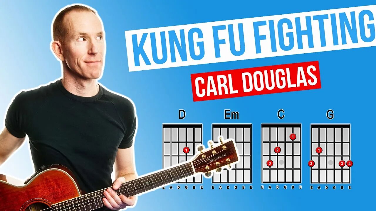 Kung Fu Fighting ★ Carl Douglas ★ Acoustic Guitar Lesson [with PDF]