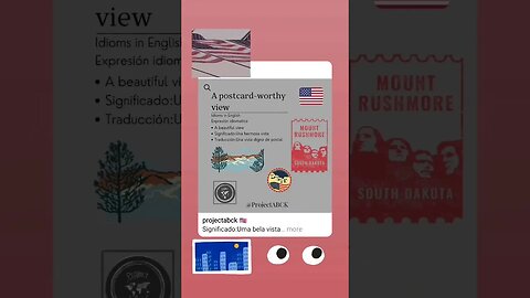 🇺🇸 Idioms in English/Expresión idiomática en Inglés-A postcard-worthy view