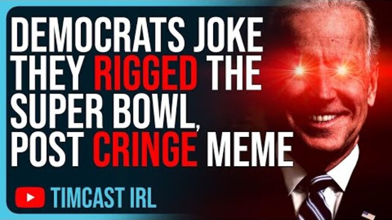 DEMOCRATS JOKE THEY RIGGED THE SUPER BOWL, POST CRINGE MEME OF DARK BRANDON