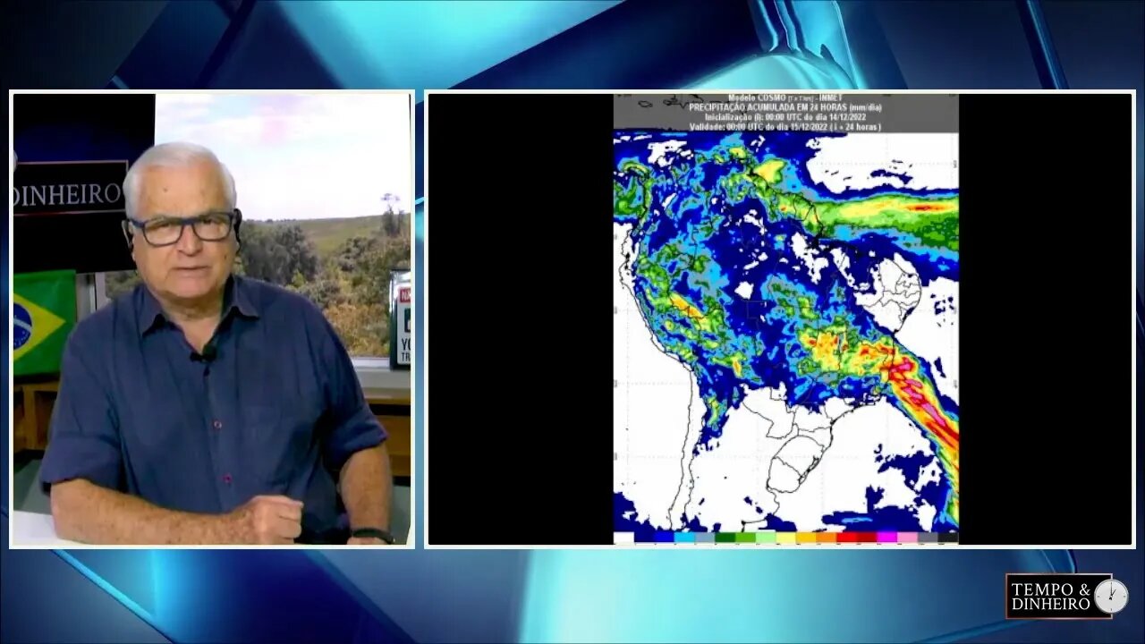Previsão de chuvas intensas em SP e MG com corredor de umidade aberto para o centro-norte