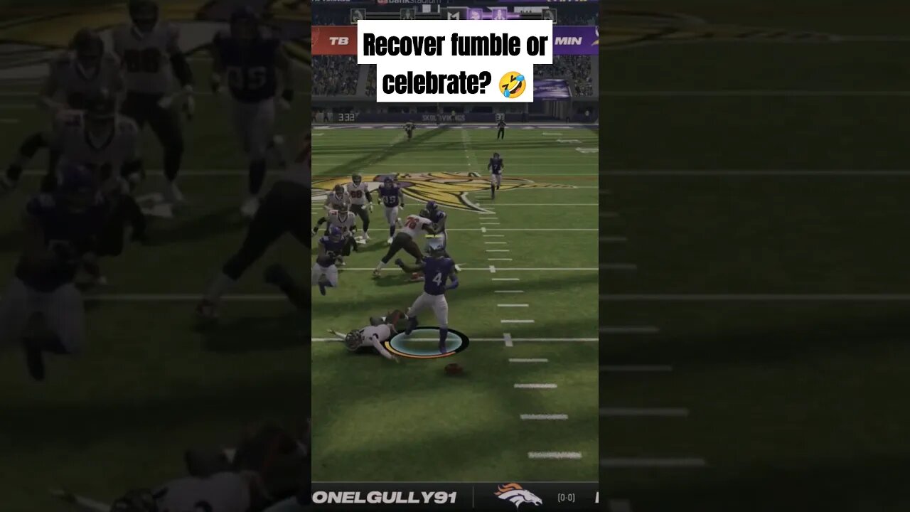 Recover Fumble Or Celebrate Madden 24 #shorts #funny