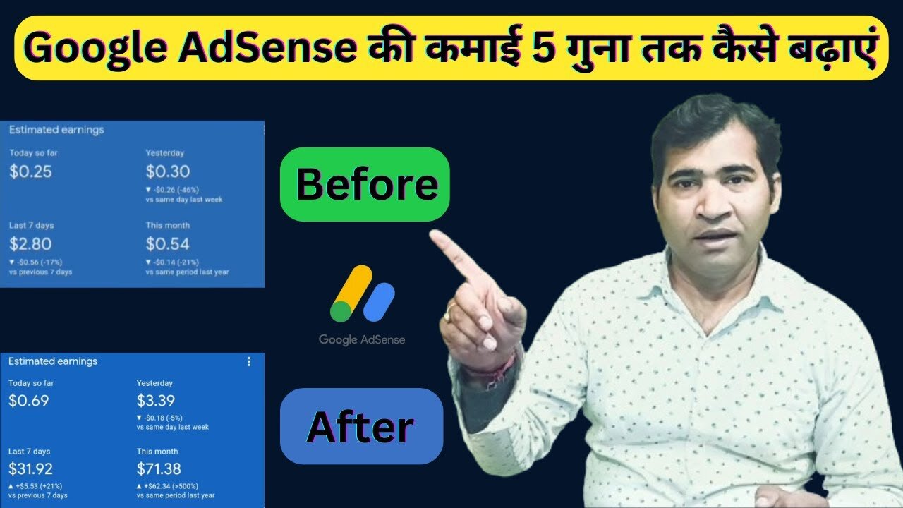 How To Increase Google AdSense Earning To 5X | AdSense Earning Proof From Website #Blogging #Adsence