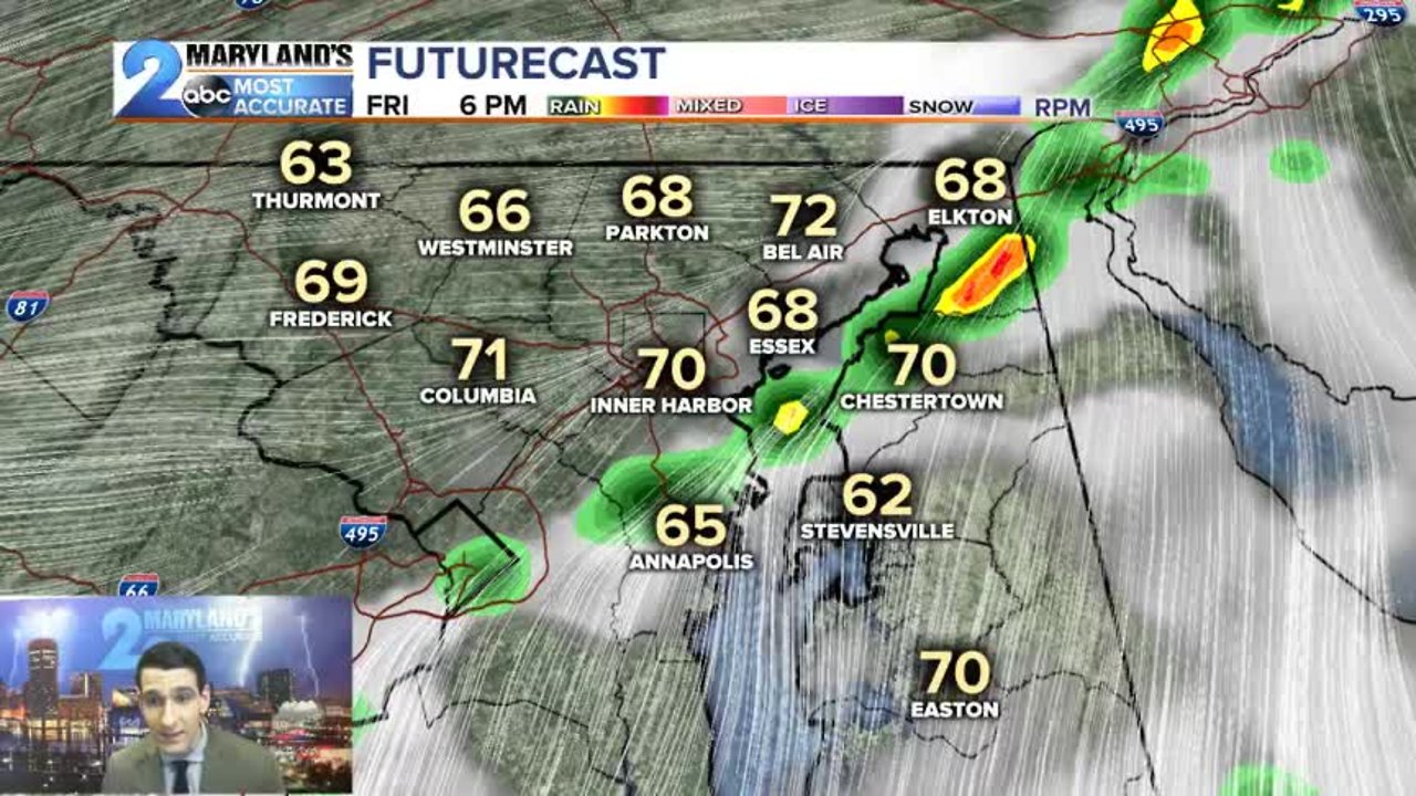 Scattered Thundershowers Friday