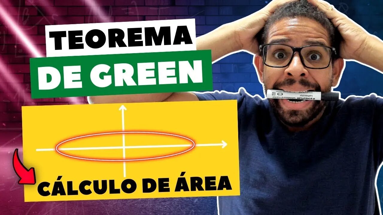 TEOREMA DE GREEN PARA CÁLCULO DE ÁREAS ( PARTE 2) | INTEGRAL DE LINHA | @Professor Theago