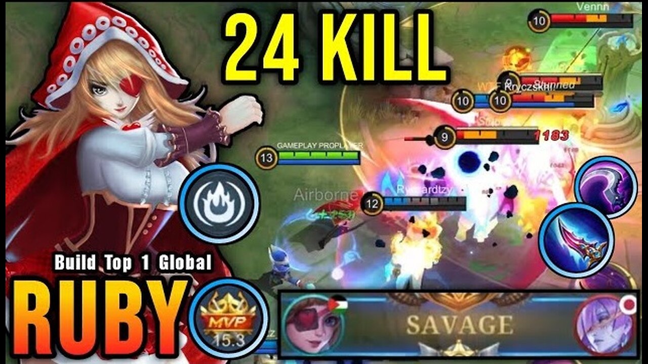 Auto SAVAGE!! New Ruby Offlane Build Insane 24 Kills!!