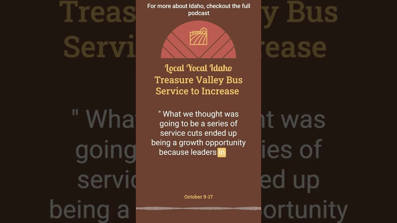 Treasure Valley Bus Service to Increase by 14%