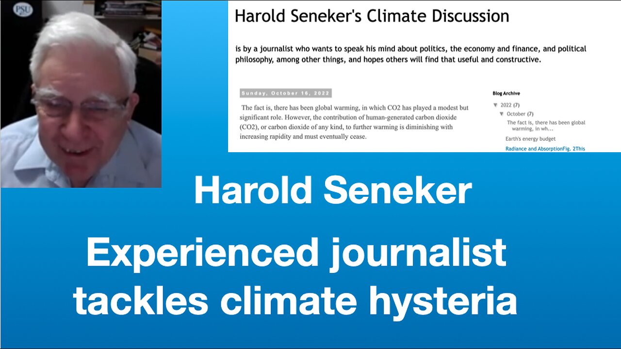 Harold Seneker: Forbes 400 journalist tackles climate change hysteria | Tom Nelson Pod #192