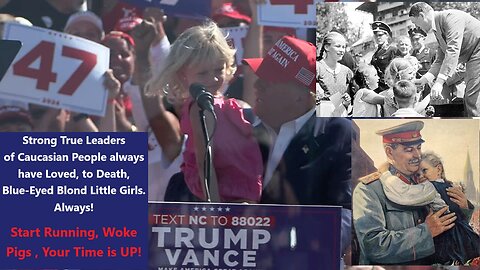 HERE COMES THE FUTURE OF USA AND IT IS BRIGHT: President Trump brings grandchildren Carolina and Luke on stage in Wilmington, NC