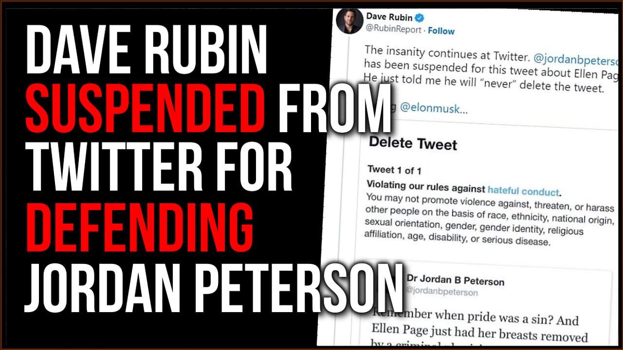 Dave Rubin SUSPENDED Over Ellen Page Tweet, Twitter Suspends Ellen Page's NAME