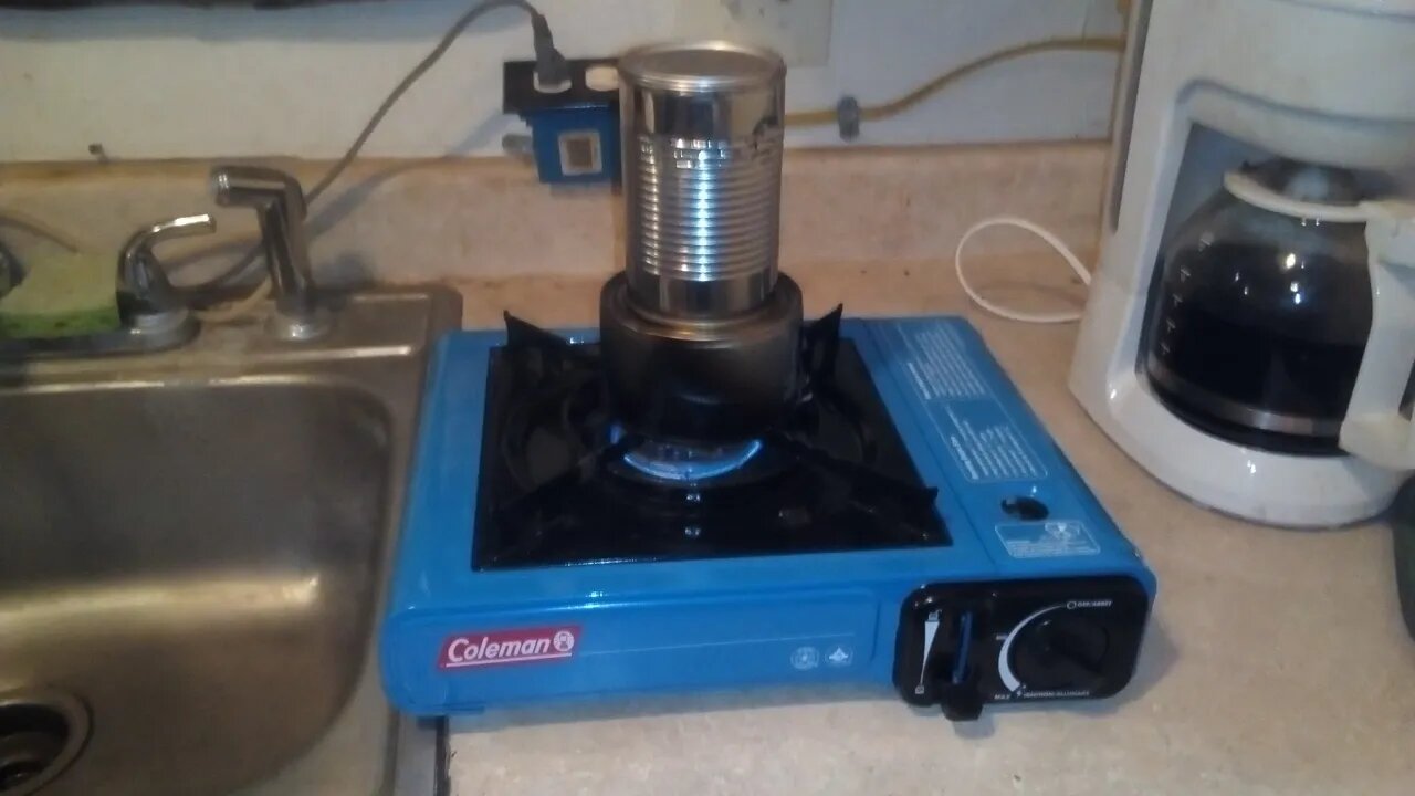 Emergency DIY Butane Stove Heater.