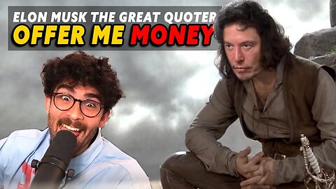 Hasanbi ECSTATIC at ELON MUSK Delivering the Weirdest Movie Quote