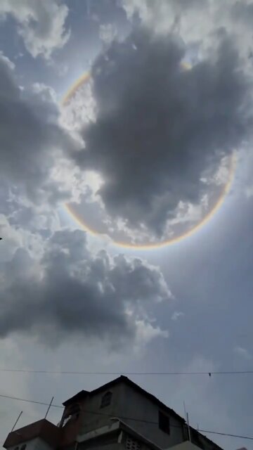 Halo in the sky. Seems real.