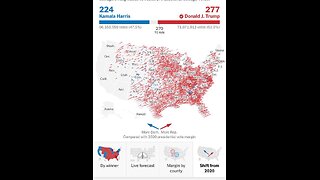 Trump win map 2020 vs 2024 huge increase Midwest and east coast