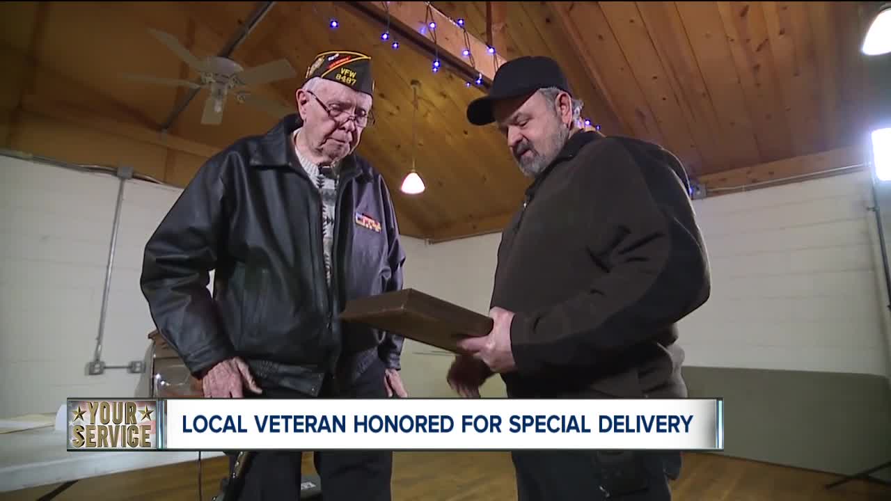 Local veteran honored for special delivery