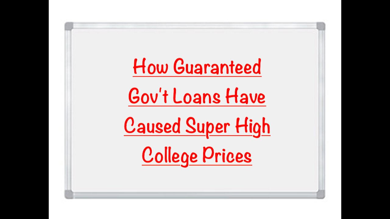 How Guaranteed Gov't Loans Have Caused Super High College Prices - 20210729