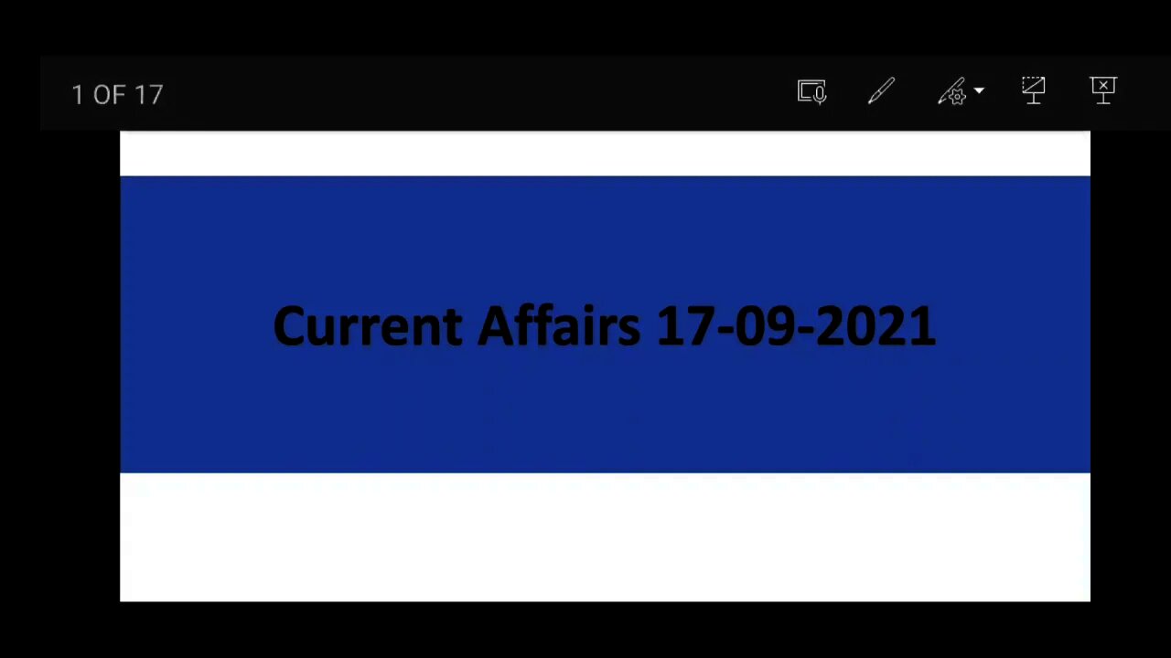 Today Current Affairs 17-9-2021 Current Affairs Current Affairs