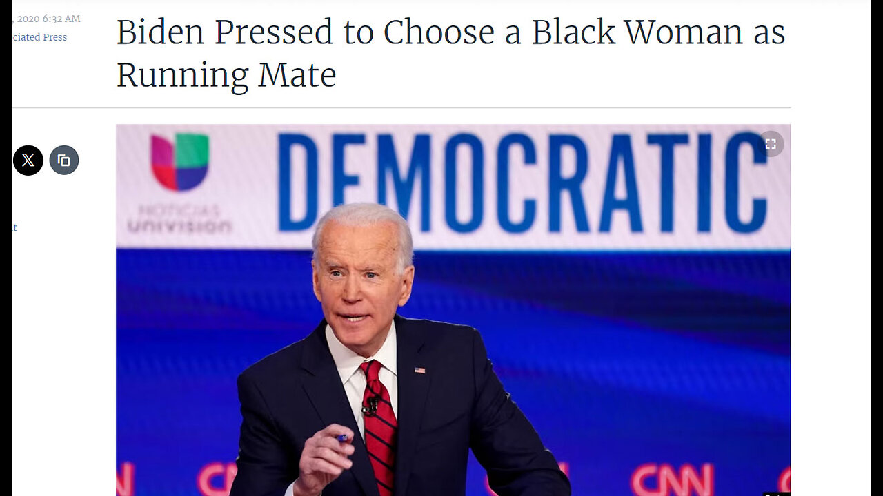 Did Joe Biden pick Mamala Kamala Harris because she's black & has a 4x penis-sized hole?