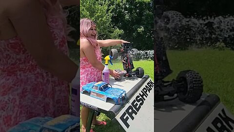 Rc Champ Makes Barbie Clean His Rc Truck #rccar