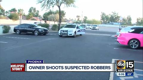 Store owner shot at alleged robber in north Phoenix