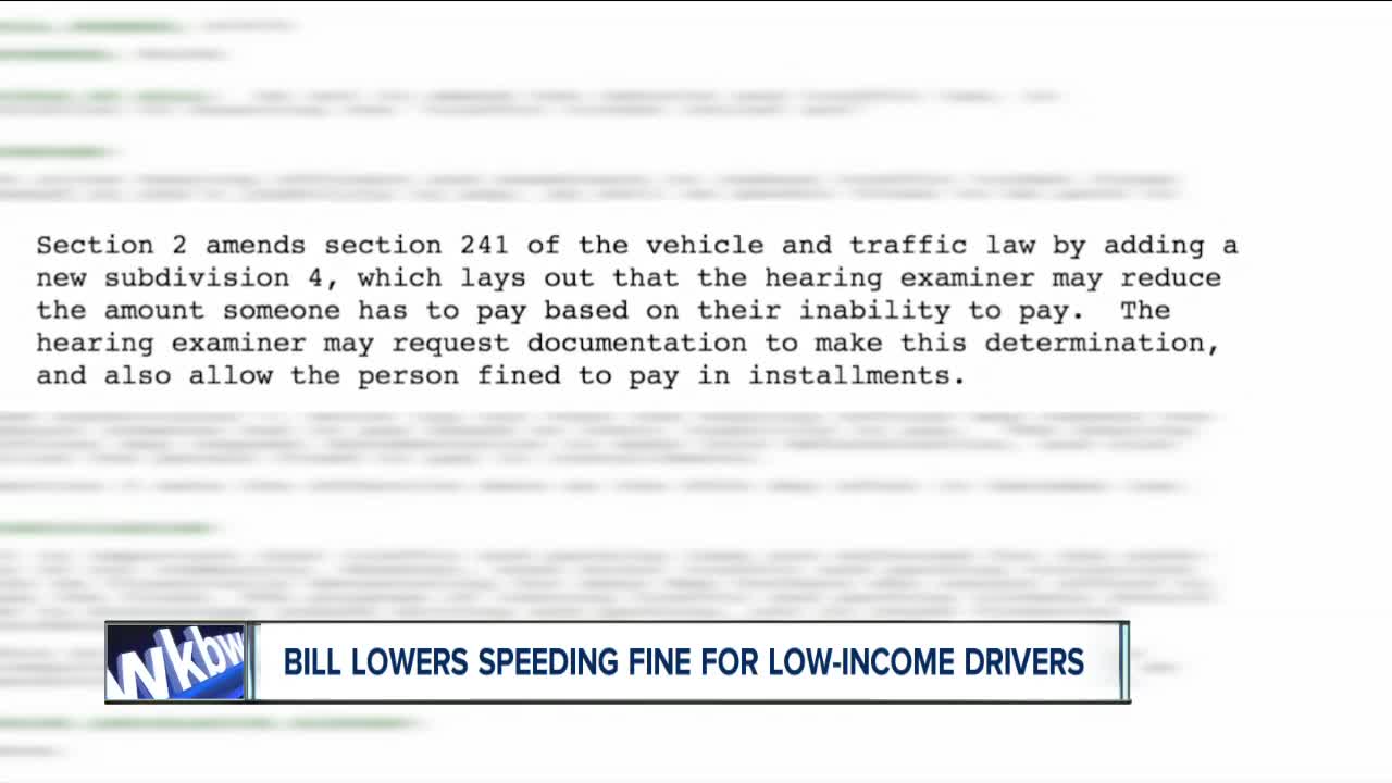 Bill would allow a judge to reduce speeding fine for low-income drivers