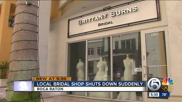 Boca Raton bridal shop appears to suddenly close doors