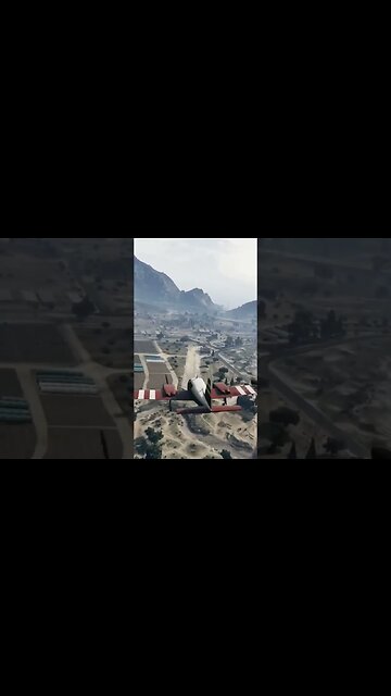 Pousando o avião, finalmente consegui. - GTA 5 - Landing the plane, I finally made it.