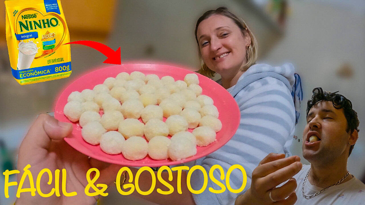 ela fez BRIGADEIRO DE LEITE NINHO! Muito fácil é muito gostoso