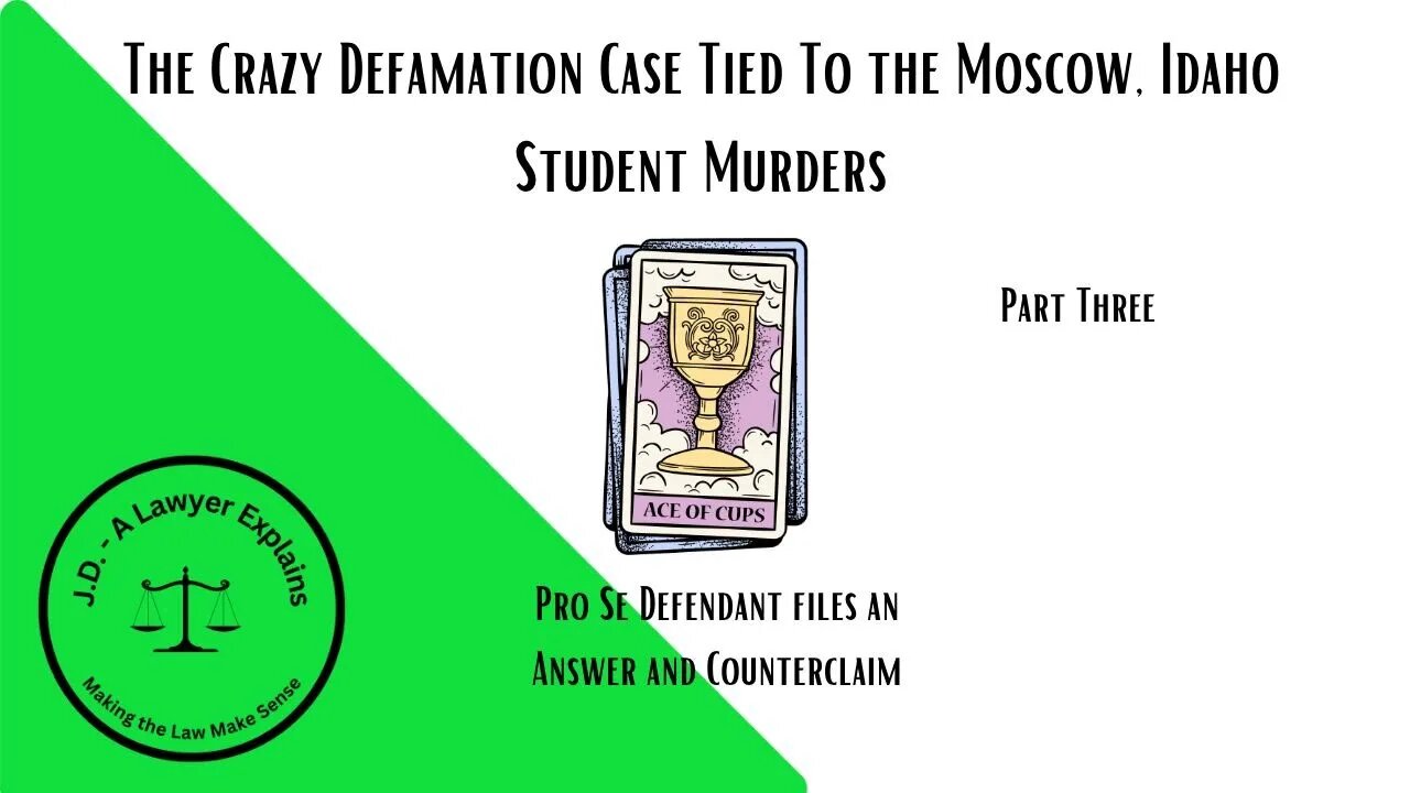 Ashley's Answer Astounds! (Idaho Professor Defamation Case Part 3) (replaced glitchy version)