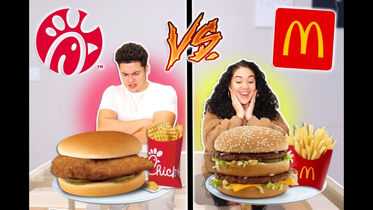 MCDONALDS VS CHICK-FIL-A-FOOD CHALLENGE