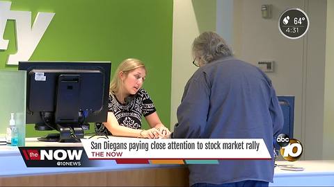 San Diegans watch stock market closely