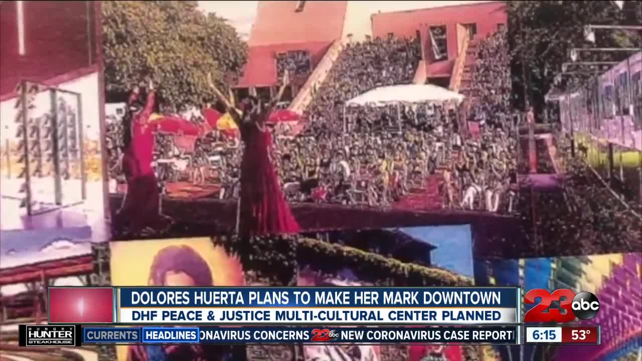 Dolores Huerta makes plans for DHF Peace and Justice Multi-Cultural Center in downtown Bakersfield