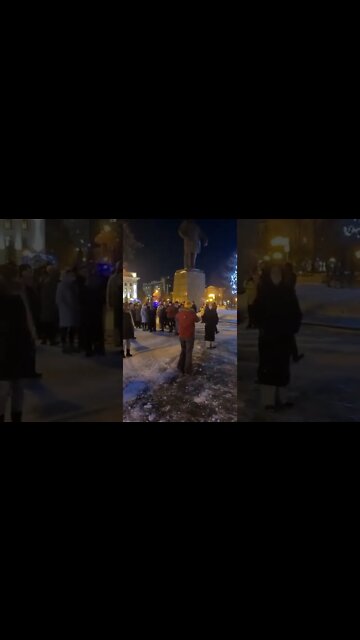 Anti war rally in Tyumen, Russia